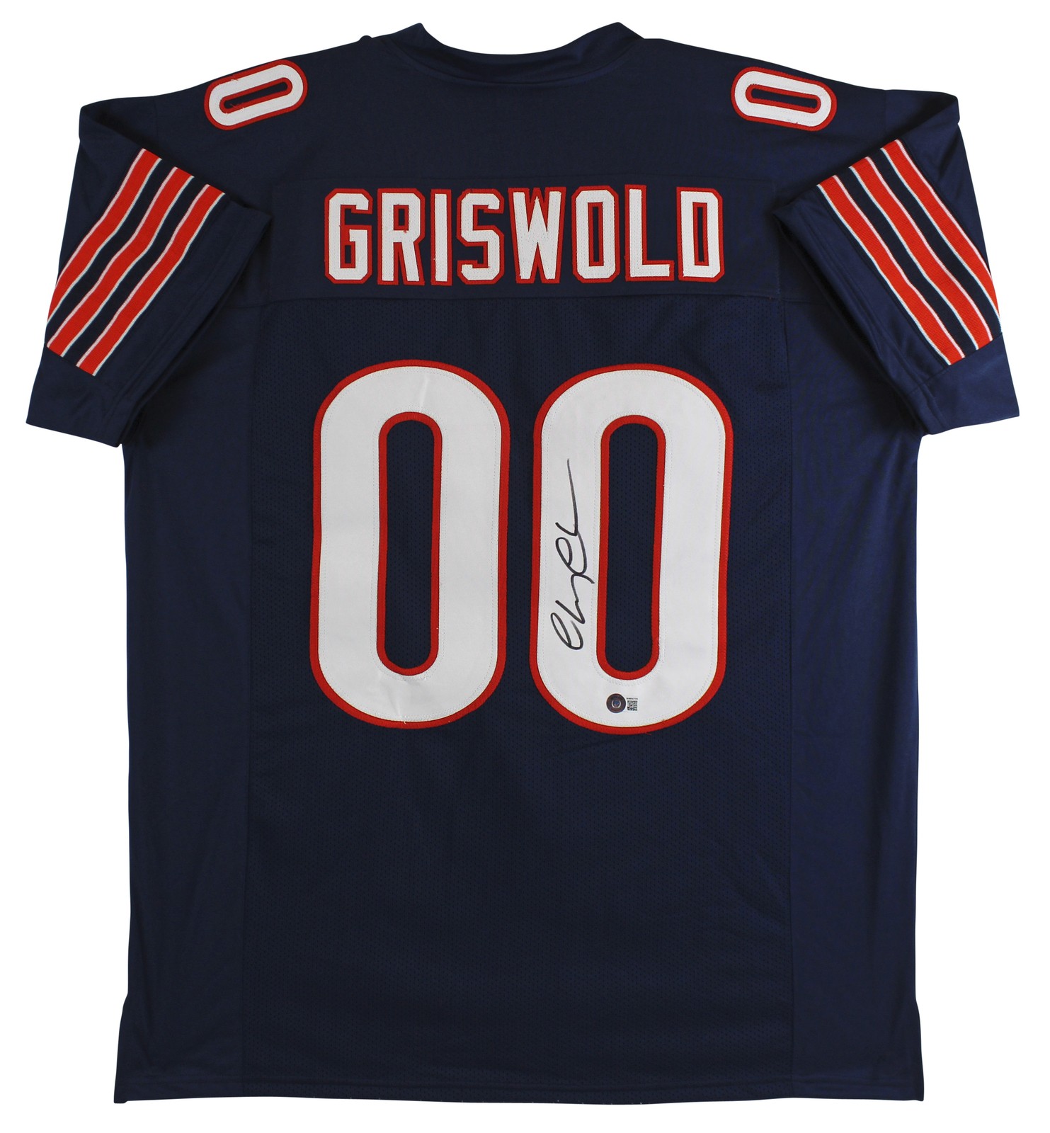 Chevy Chase Christmas Vacation Signed Navy Blue Griswold Jersey BAS Witnessed