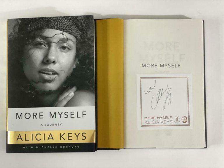 ALICIA KEYS SIGNED AUTOGRAPH “MORE MYSELF: A JOURNEY” BOOK – GIRL ON FIRE SINGER COLLECTIBLE MEMORABILIA