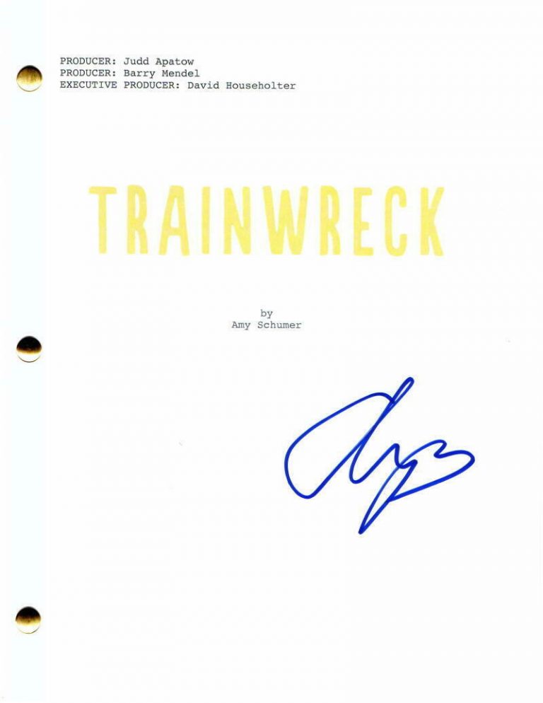 AMY SCHUMER SIGNED AUTOGRAPH TRAINWRECK FULL MOVIE SCRIPT – RARE W/ LEBRON JAMES COLLECTIBLE MEMORABILIA