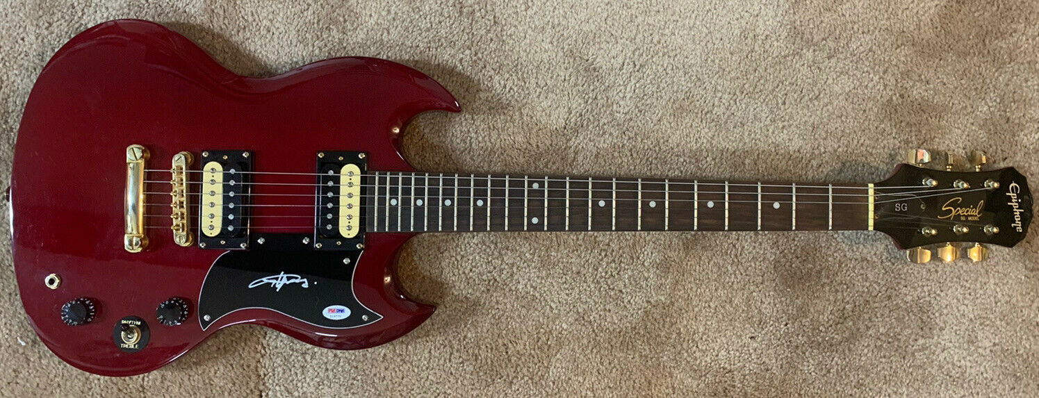 Angus Young AC/DC Signed Autographed Epiphone SG Electric Guitar PSA ...