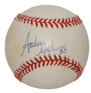 ANTHONY MILLER SIGNED AL BASEBALL (TENNESSEE VOLS) SAN DIEGO CHARGERS W/COA COLLECTIBLE MEMORABILIA