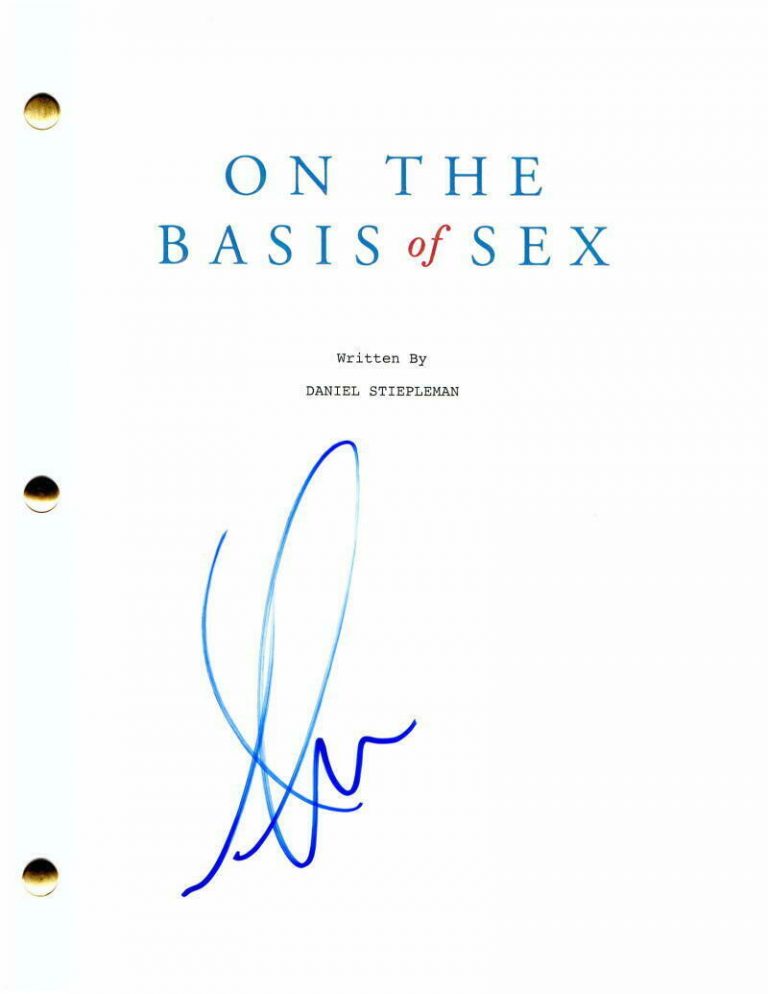 ARMIE HAMMER SIGNED AUTOGRAPH ON THE BASIS OF SEX FULL MOVIE SCRIPT – RARE! COLLECTIBLE MEMORABILIA