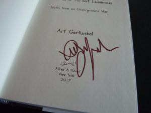 ART GARFUNKEL LUMINOUS NOTES SIGNED AUTOGRAPHED HB BOOK BECKETT CERTIFIED COLLECTIBLE MEMORABILIA