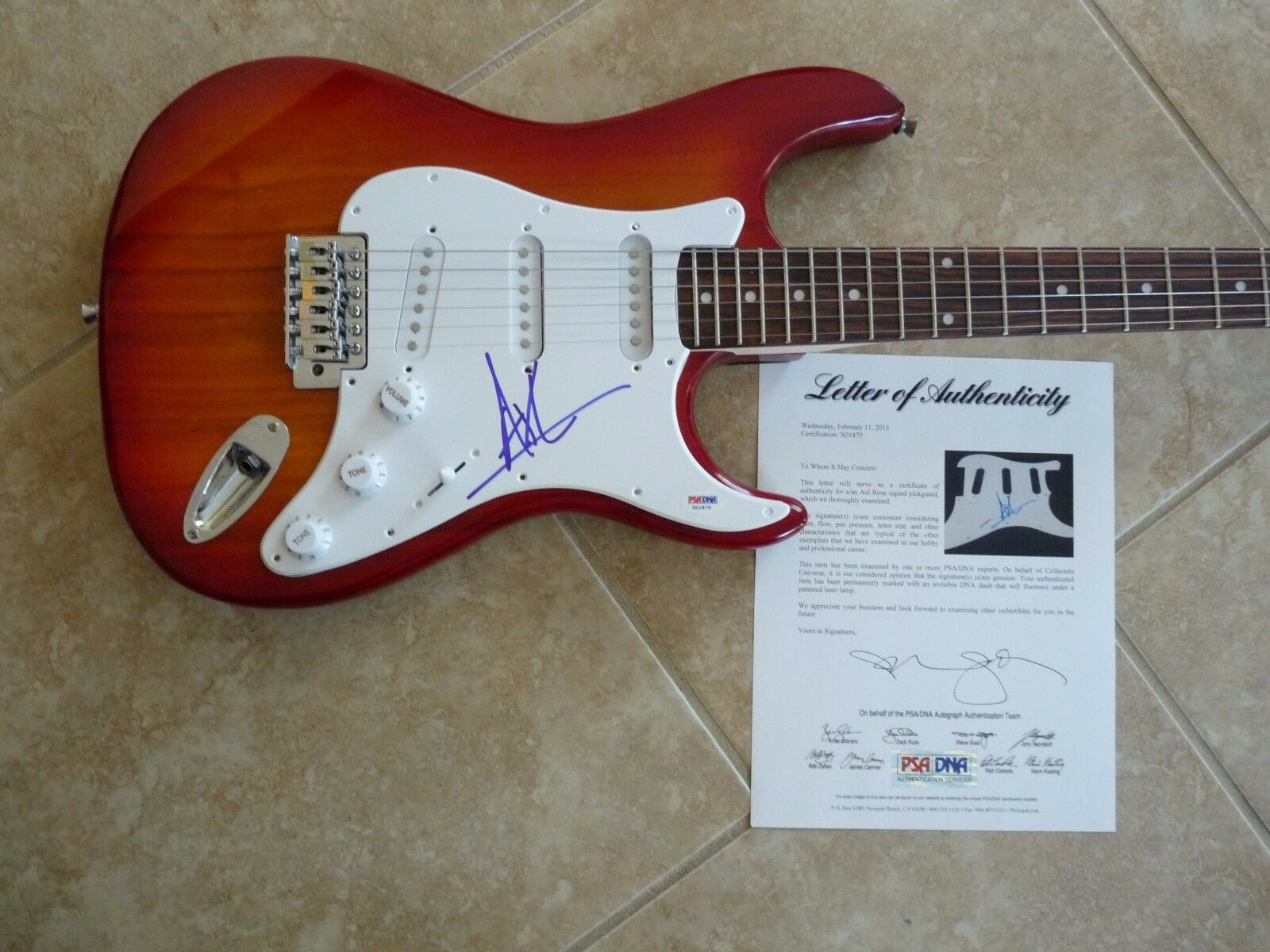 Axl Rose Guns & Roses GNR Signed Autographed Electric Guitar PSA ...