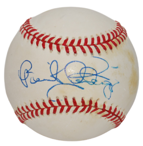 BENITO SANTIAGO SIGNED NL BASEBALL (SAN DIEGO PADRES) CUBS MARLINS REDS W/COA COLLECTIBLE MEMORABILIA