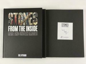 BILL WYMAN SIGNED AUTOGRAPH “STONES FROM THE INSIDE” BOOK – THE ROLLING STONES COLLECTIBLE MEMORABILIA