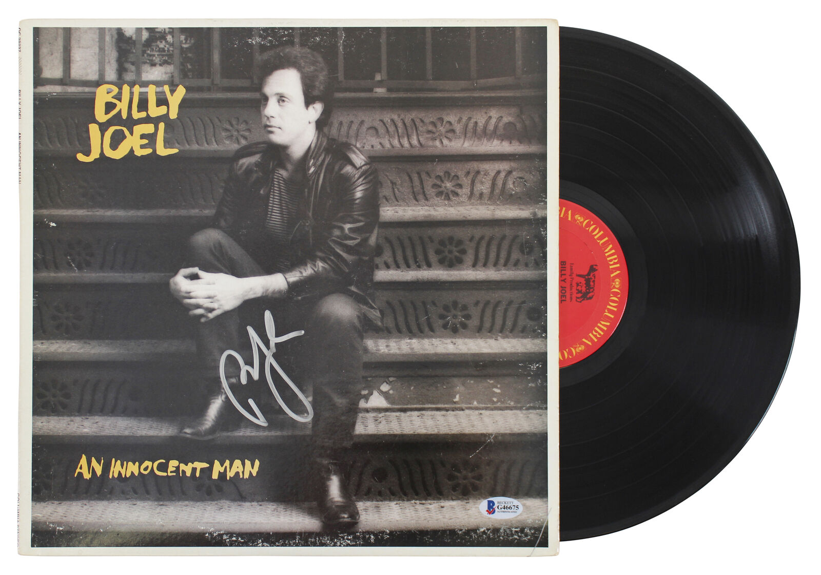 Billy Joel Authentic Signed An Innocent Man Album Cover W Vinyl Bas G46675 Autographia 1955