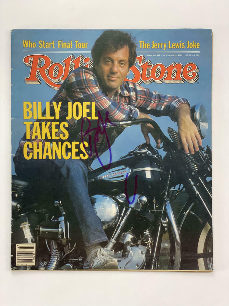 BILLY JOEL SIGNED AUTOGRAPH ROLLING STONE MAGAZINE THE STRANGER PIANO