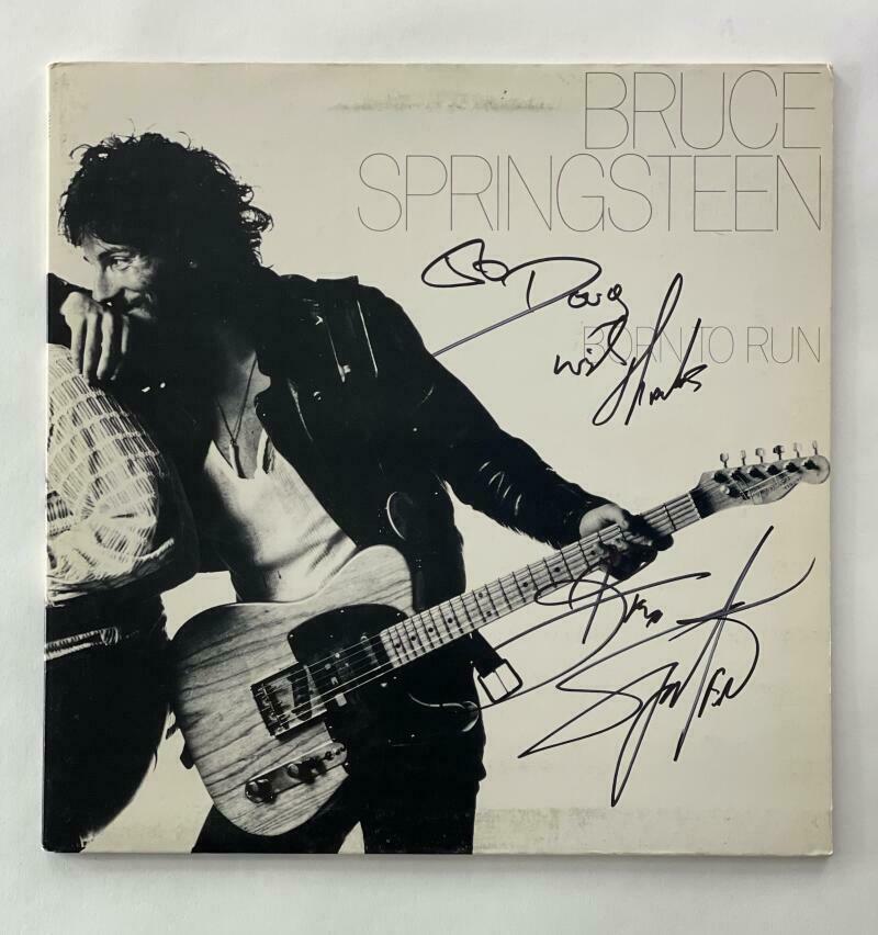 BRUCE SPRINGSTEEN SIGNED AUTOGRAPH ALBUM RECORD - BORN TO RUN FULL ...