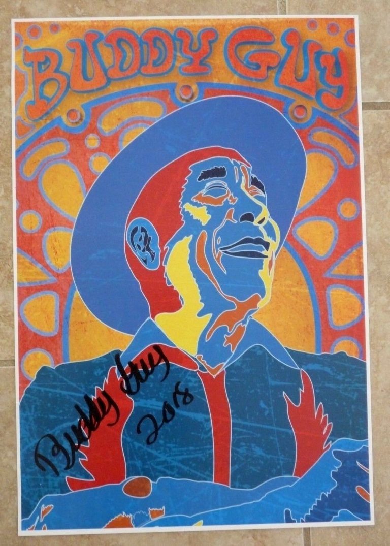 BUDDY GUY BLUES SIGNED AUTOGRAPHED POSTER LITHOGRAPH 13×19 BAS CERTIFIED #5 COLLECTIBLE MEMORABILIA