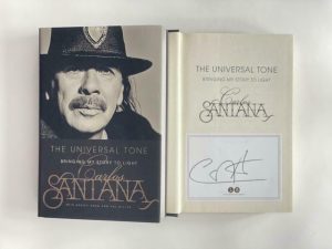 CARLOS SANTANA SIGNED AUTOGRAPH “THE UNIVERSAL TONE” BOOK – ABRAXAS, III, RARE! COLLECTIBLE MEMORABILIA