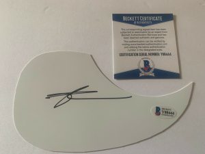 CHASE RICE SIGNED AUTOGRAPHED GUITAR PICKGUARD BECKETT CERTIFIED COLLECTIBLE MEMORABILIA