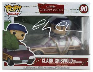 CHEVY CHASE CHRISTMAS VACATION SIGNED #90 FUNKO POP VINYL FIGURE W WHITE SIG BAS COLLECTIBLE MEMORABILIA
