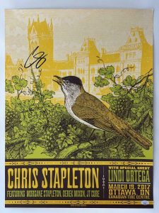 CHRIS STAPLETON SIGNED AUTOGRAPH 18X24 CONCERT TOUR POSTER – OTTAWA 3/19/17 JSA COLLECTIBLE MEMORABILIA
