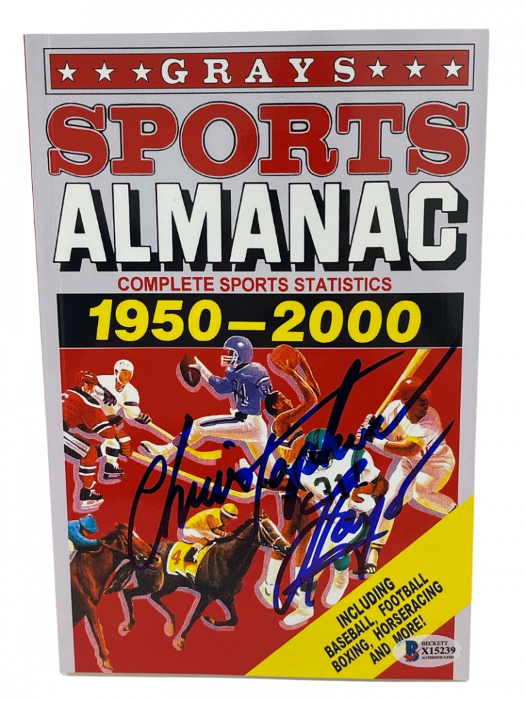 CHRISTOPHER LLOYD SIGNED BACK TO THE FUTURE GRAYS ALMANAC AUTOGRAPH BECKETT 38 COLLECTIBLE MEMORABILIA