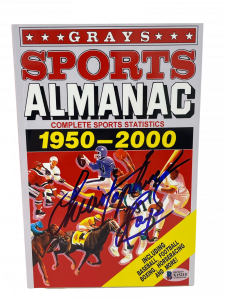 CHRISTOPHER LLOYD SIGNED BACK TO THE FUTURE GRAYS ALMANAC AUTOGRAPH BECKETT 63 COLLECTIBLE MEMORABILIA