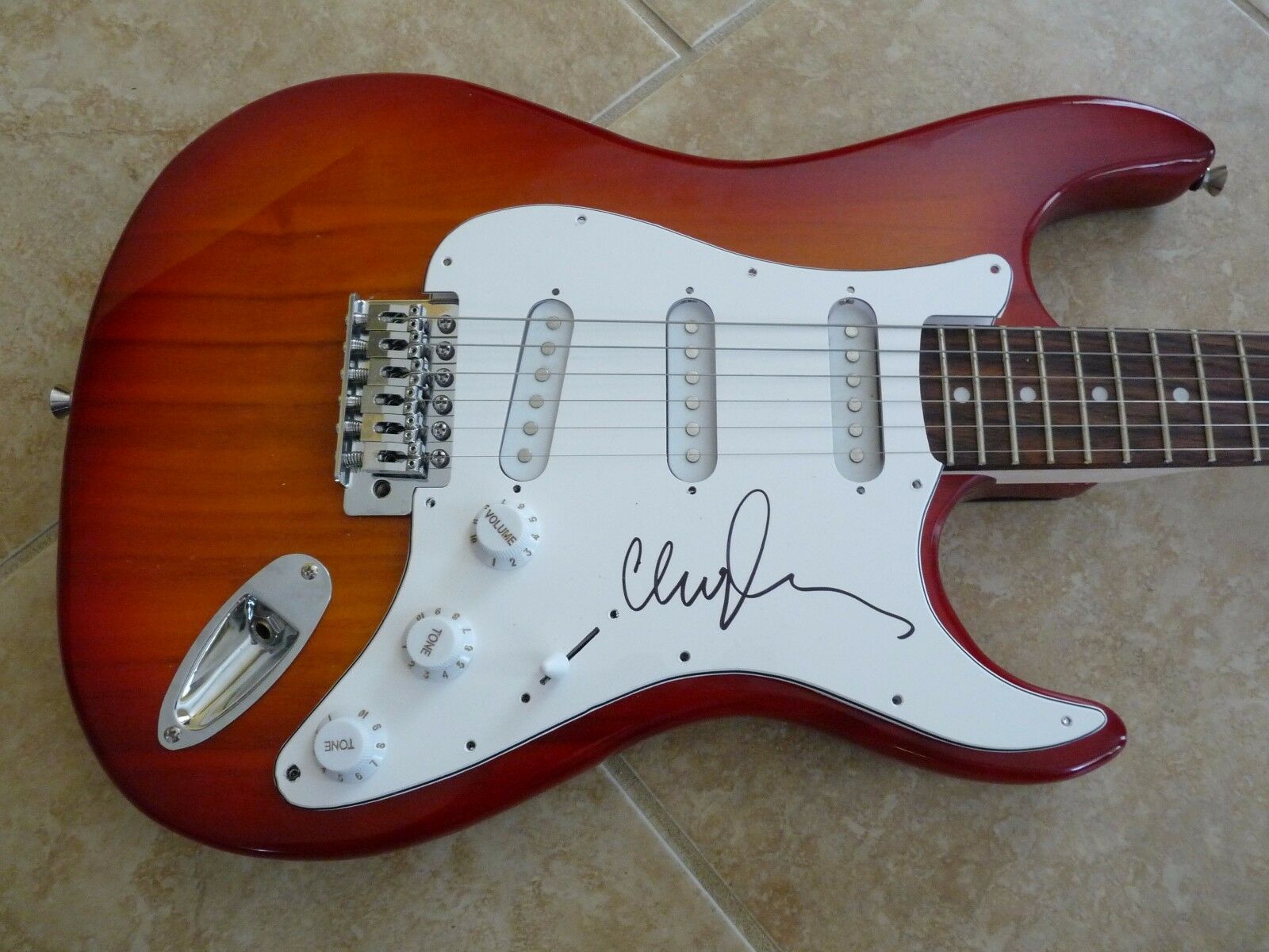 Clive Davis Record Producer Signed Autographed Electric Guitar PSA ...