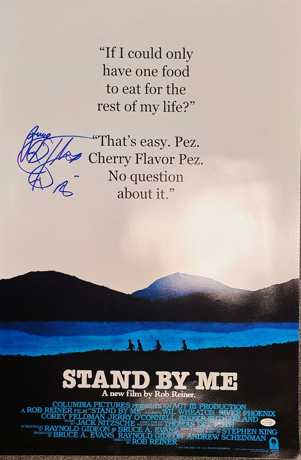 Corey Feldman Autograph Signed 24x36 Stand By Me Poster ACOA Witness