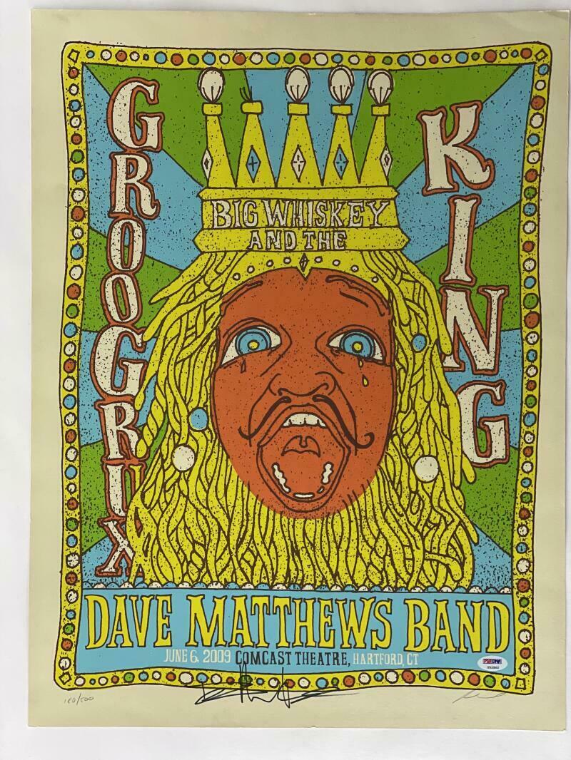 DAVE MATTHEWS BAND SIGNED AUTOGRAPH 18X24 BIG WHISKEY CONCERT TOUR ...