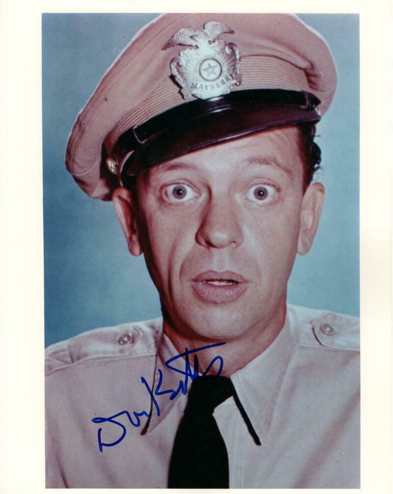 Don Knotts Signed Autograph 8x10 Photo Barney Fife The Andy Griffith Show Autographia