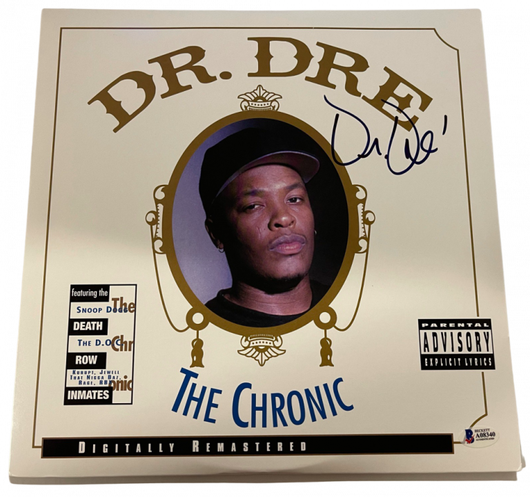 DR. DRE SIGNED THE CHRONIC ALBUM VINYL AUTHENTIC AUTOGRAPH PROOF BECKETT LOA E COLLECTIBLE MEMORABILIA