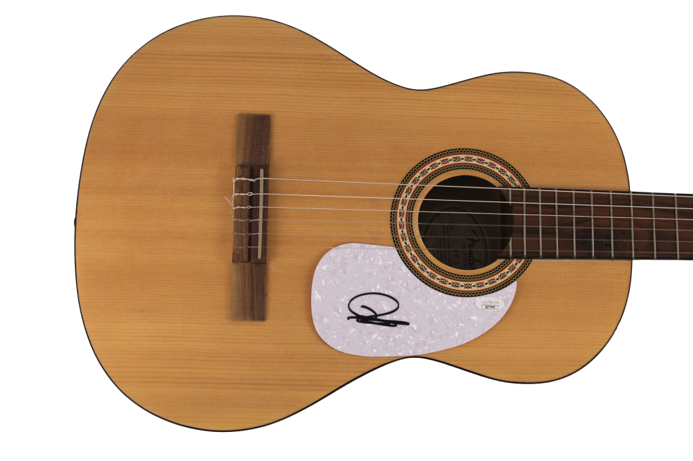 DUSTIN LYNCH SIGNED AUTOGRAPH FULL SIZE FENDER ACOUSTIC GUITAR WHERE IT'S AT JSA Autographia