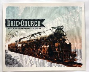 ERIC CHURCH SIGNED AUTOGRAPH 17X21 CONCERT TOUR POSTER – READING PA 3/16/12 JSA COLLECTIBLE MEMORABILIA