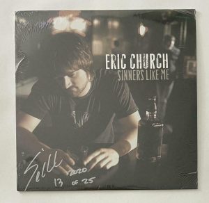 ERIC CHURCH SIGNED AUTOGRAPH ALBUM VINYL RECORD SINNERS LIKE ME – SEALED #13/25 COLLECTIBLE MEMORABILIA