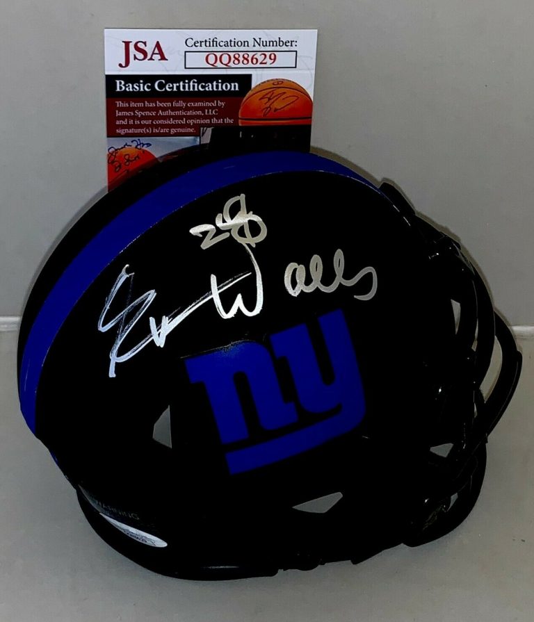 EVERSON WALLS SIGNED NEW YORK GIANTS ECLIPSE MINI HELMET AUTOGRAPHED JSA COLLECTIBLE MEMORABILIA