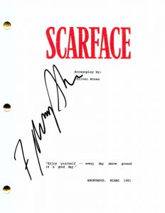 F MURRAY ABRAHAM SIGNED AUTOGRAPH SCARFACE FULL MOVIE SCRIPT – AL PACINO, RARE!! COLLECTIBLE MEMORABILIA