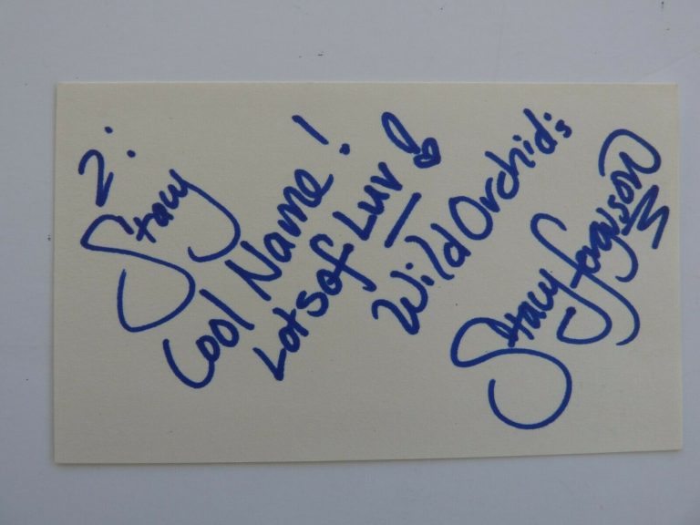 FERGIE STACY FERGUSON WILD ORCHID FULL NAME SIGNED AUTOGRAPHED 3×5 INDEX CARD COLLECTIBLE MEMORABILIA