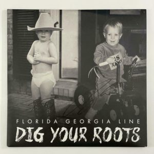 FLORIDA GEORGIA LINE BAND SIGNED AUTOGRAPH ALBUM VINYL RECORD – DIG YOUR ROOTS COLLECTIBLE MEMORABILIA