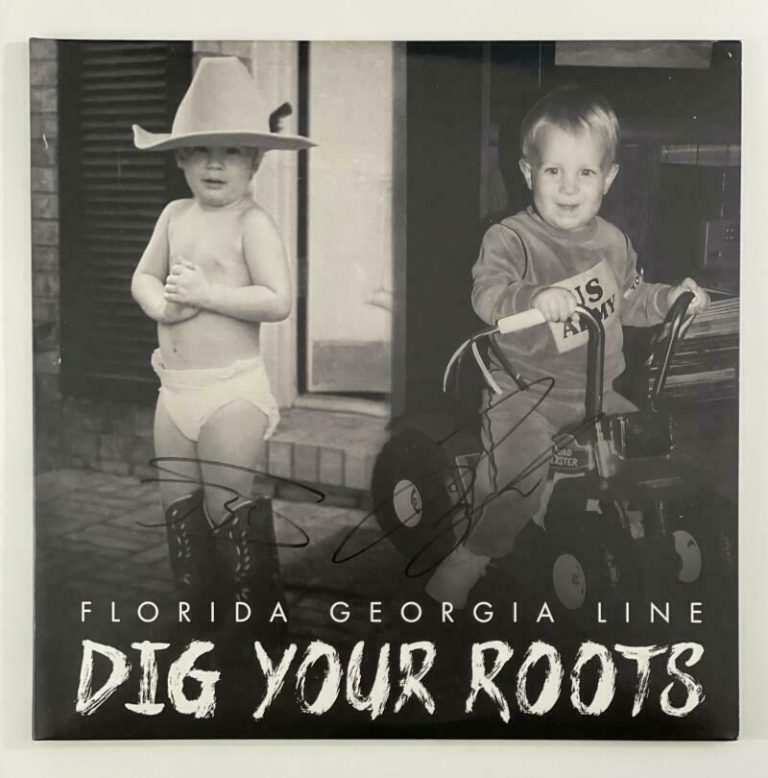 FLORIDA GEORGIA LINE SIGNED AUTOGRAPH ALBUM VINYL RECORD – COUNTRY MUSIC STUDS COLLECTIBLE MEMORABILIA