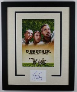 GEORGE CLOONEY “O BROTHER, WHERE ART THOU” AUTOGRAPH SIGNED FRAMED DISPLAY ACOA COLLECTIBLE MEMORABILIA