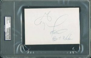 GEORGE FOREMAN BOXING AUTHENTIC SIGNED 4X6 INDEX CARD AUTOGRAPH PSA SLABBED 1 COLLECTIBLE MEMORABILIA