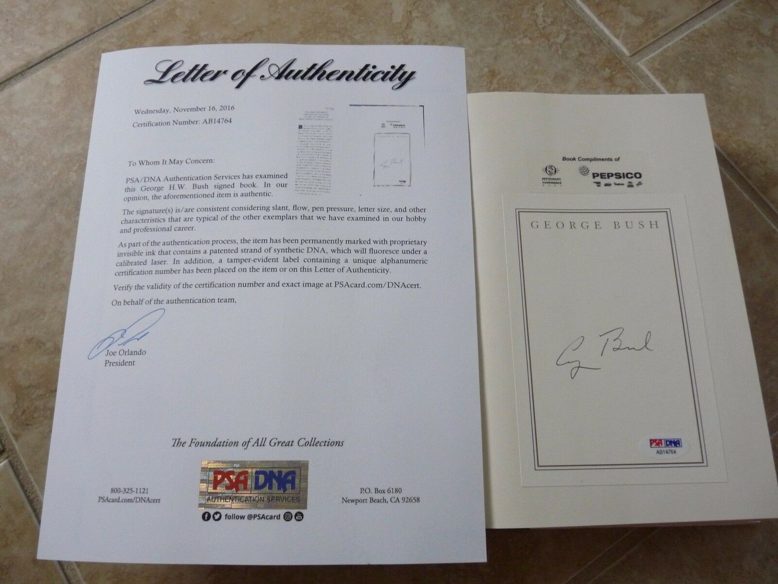 George H Bush Signed Autographed All The Best HB Book PSA Certified