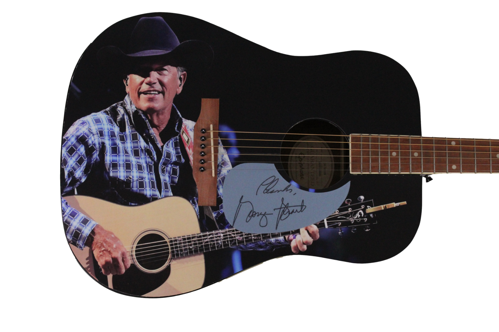GEORGE STRAIT SIGNED AUTOGRAPH CUSTOM GIBSON EPIPHONE GUITAR COUNTRY