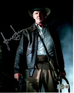 HARRISON FORD SIGNED 8×10 INDIANA JONES PHOTO BECKETT BAS LOA COLLECTIBLE MEMORABILIA