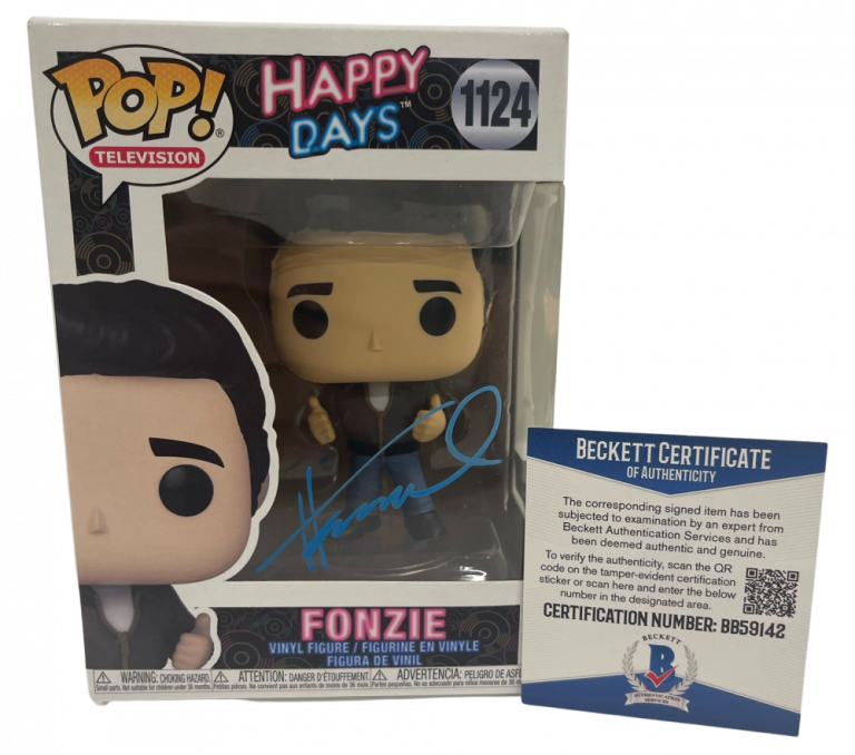 HENRY WINKLER SIGNED HAPPY DAYS THE FONZ FUNKO FIGURE AUTOGRAPH PROOF BECKETT I COLLECTIBLE MEMORABILIA