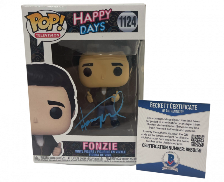 HENRY WINKLER SIGNED HAPPY DAYS THE FONZ FUNKO FIGURE AUTOGRAPH PROOF BECKETT J COLLECTIBLE MEMORABILIA