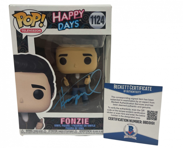 HENRY WINKLER SIGNED HAPPY DAYS THE FONZ FUNKO FIGURE AUTOGRAPH PROOF BECKETT L COLLECTIBLE MEMORABILIA