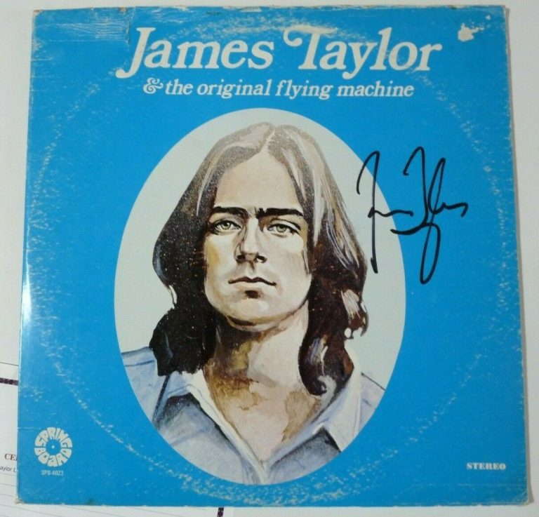 JAMES TAYLOR FLYING MACHINE SIGNED AUTOGRAPHED LP ALBUM EPPERSON CERTIFIED COLLECTIBLE MEMORABILIA
