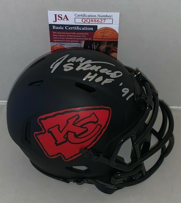 JAN STENERUD SIGNED KANSAS CITY CHIEFS ECLIPSE MINI HELMET AUTOGRAPHED HOF JSA COLLECTIBLE MEMORABILIA