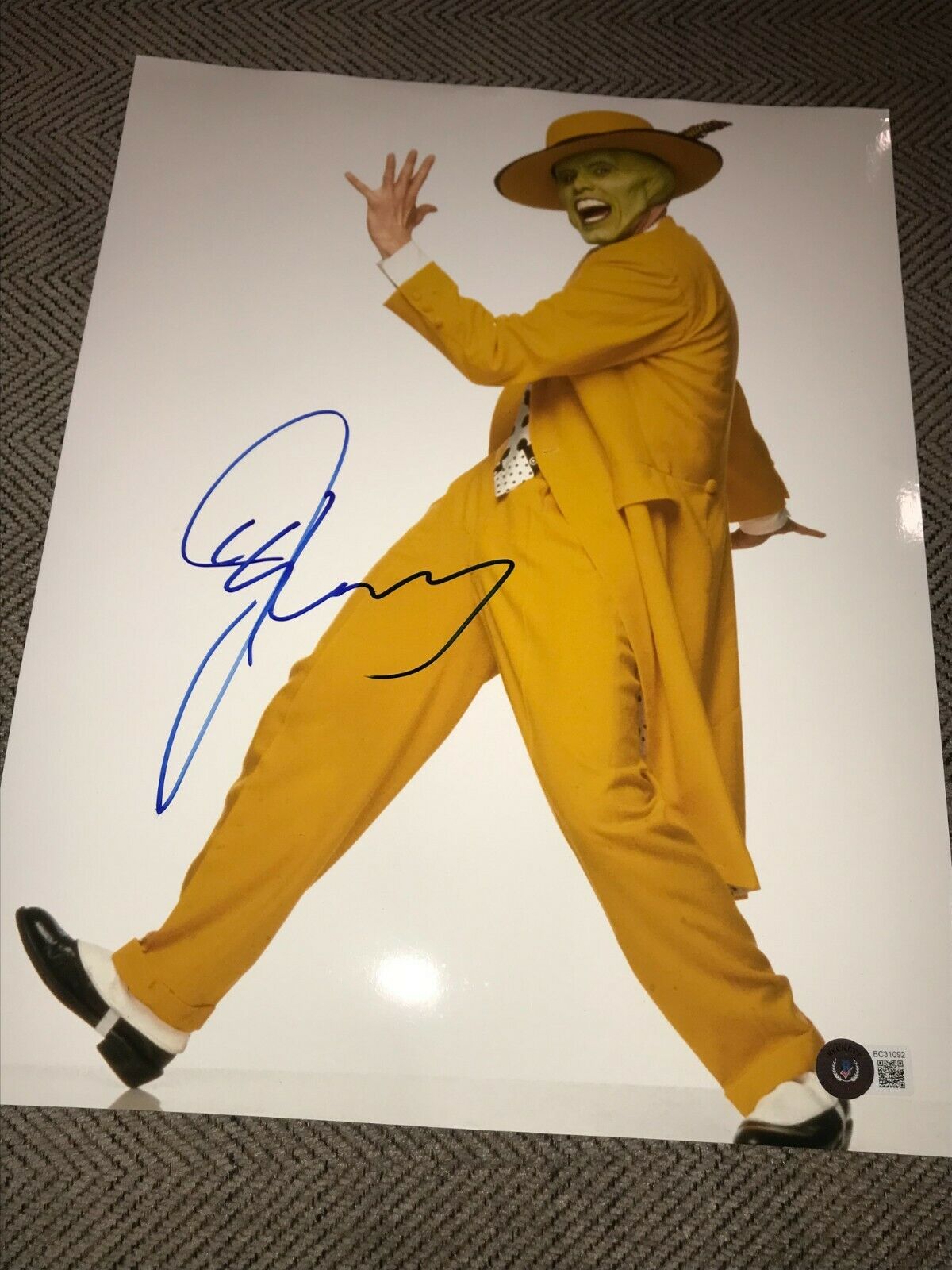 JIM CARREY SIGNED AUTOGRAPH 11x14 PHOTO THE MASK ICONIC BECKETT BAS COA ...