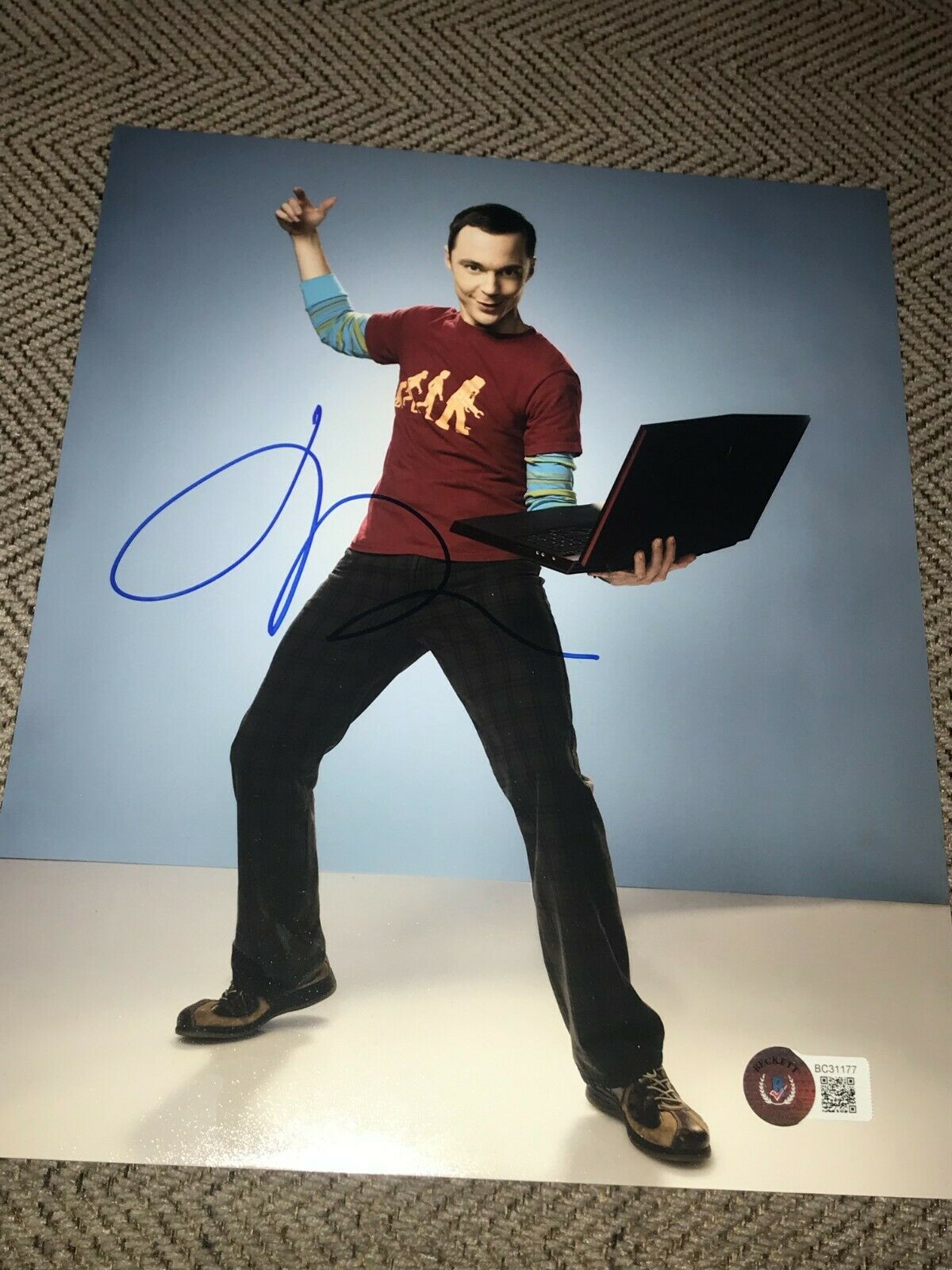 JIM PARSONS SIGNED AUTOGRAPH 8x10 PHOTO BIG BANG THEORY IN PERSON