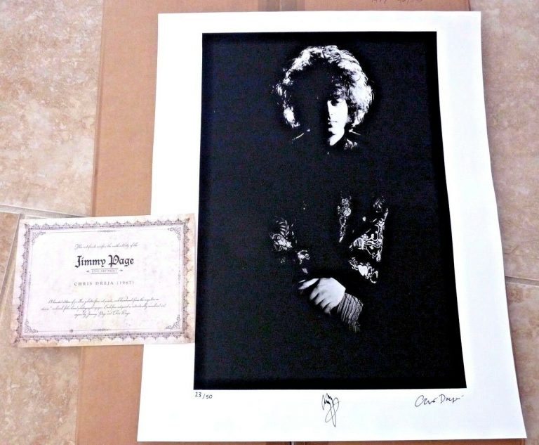 JIMMY PAGE LED ZEPPELIN RARE 1967 SIGNED AUTOGRAPHED 16×20 PHOTO #23/50 PAGE COA COLLECTIBLE MEMORABILIA