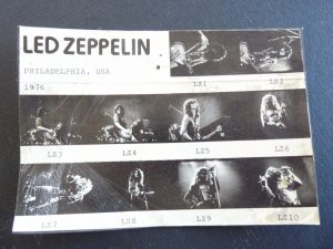 JIMMY PAGE ROBERT PLANT LED ZEPPELIN 1975 LIVE CONCERT PHOTO CONTACT PROOF SHEET COLLECTIBLE MEMORABILIA