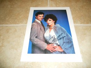 JOAN COLLINS SEXY SIGNED AUTOGRAPHED 8″ X 11″ BOOK PHOTO #15 PSA GUARANTEED COLLECTIBLE MEMORABILIA