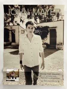 JOHN MAYER SIGNED AUTOGRAPH 18X24 CONCERT TOUR POSTER – ROOM FOR SQUARES – JSA COLLECTIBLE MEMORABILIA