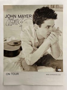 JOHN MAYER SIGNED AUTOGRAPH 18X24 CONCERT TOUR POSTER – ROOM FOR SQUARES W/ JSA COLLECTIBLE MEMORABILIA